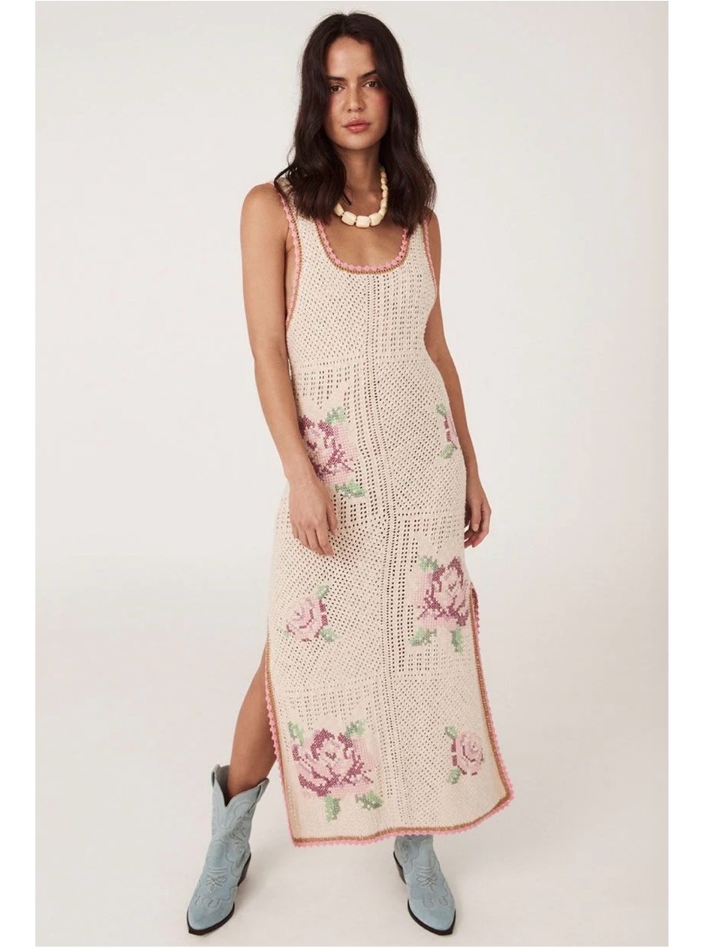 Spell Coastal Granny Midi Dress, in Blossom, XS, NWT!